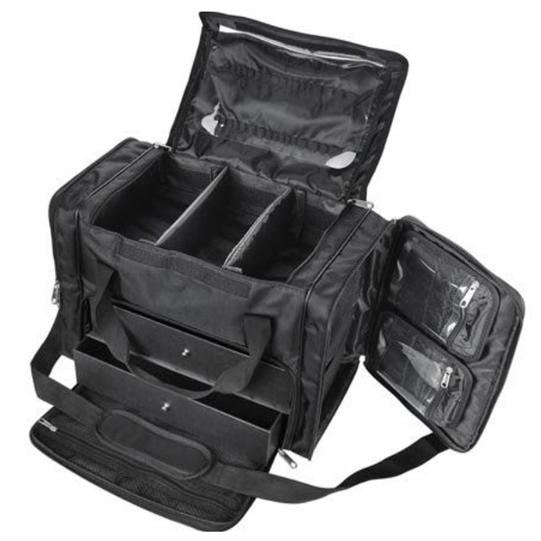 Nylon Soft Cosmetic Case With Drawers For Professional Makeup